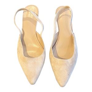 Jenni Kayne Slingback Tan Kitten Heels Size 40